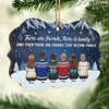 There Are Friends, There Is Family - Personalized Custom Benelux Shaped Wood Christmas Ornament - Gift For Bestie, Best Friend, Sister, Birthday Gift For Bestie And Friend, Christmas Gift