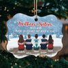 Brothers & Sisters - Personalized Custom Benelux Shaped Wood Christmas Ornament - Gift For Siblings, Christmas Gift