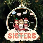 Custom Name Sisters Forever Christmas Gifts - Personalized Ornament