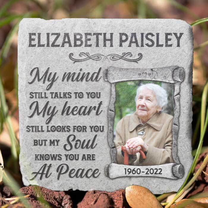 Custom Photo Memorial Garden Decor - Personalized Memorial Stone