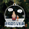 I Miss You More Each Day - Memorial Personalized Custom Ornament - Acrylic Snow Globe Shaped - Sympathy Gift, Christmas Gift For Pet Owners, Pet Lovers