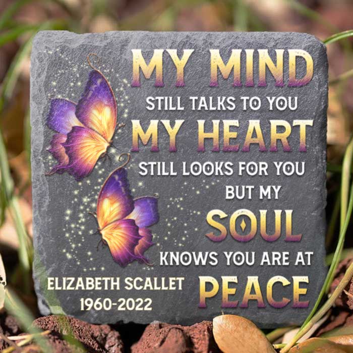 Custom Name Butterfly Memorial Gifts - Personalized Memorial Stone