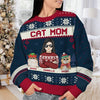 Best Cat Mom Cat Dad Ever - Cat Personalized Custom Ugly Sweatshirt - Unisex Wool Jumper - Christmas Gift For Pet Owners, Pet Lovers