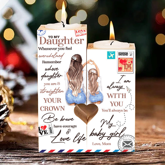 Be Brave Have Courage And Love Life - Family Candle Holder - Christmas Gift For Daughter From Mom