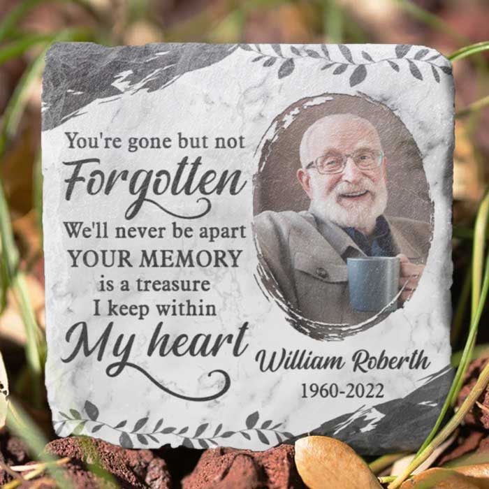 Custom Photo Memorial Tribute Decor - Personalized Memorial Stone