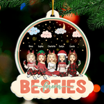 Custom Name Sisters Forever Christmas Gifts - Personalized Ornament