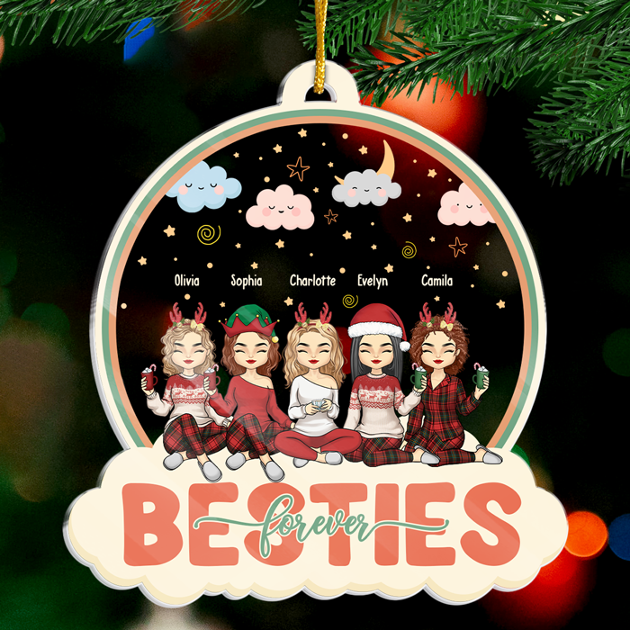 Custom Name Sisters Forever Christmas Gifts - Personalized Ornament