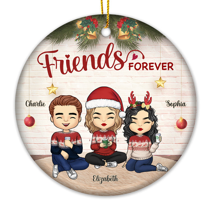 Custom Name Christmas Friends Gifts - Personalized Ornament