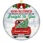 Custom Name Broken Road Christmas Gifts for Couples - Personalized Ornament
