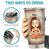I’m Mostly Peace Love & Light - Personalized Tumbler - Gift For Yoga Lovers