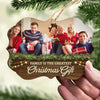 Family Is The Greatest Family Gift - Personalized Custom Benelux Shaped Wood Christmas Ornament, Personalized Portrait Family Photo, Custom Photo Ornament - Upload Image, Gift For Family, Christmas Gift