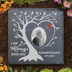 Custom Photo Memorial Tree Decor - Personalized Memorial Stone