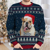 Pet Bless You This Christmas - Dog & Cat Personalized Custom Ugly Sweatshirt - Unisex Wool Jumper - Upload Image, Christmas Gift For Pet Owners, Pet Lovers