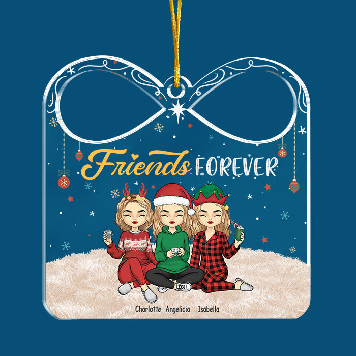 Custom Name Christmas Gifts for Besties - Personalized Ornament