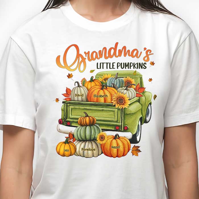 Custom Name Pumpkin Gifts for Grandma - Personalized Apparel