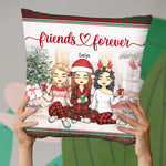 Custom Name Besties Christmas Gifts - Personalized Pillow
