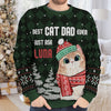 Coolest Cat Dad Cat Mom - Cat Personalized Custom Ugly Sweatshirt - Unisex Wool Jumper - Christmas Gift For Pet Owners, Pet Lovers