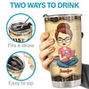 Just A Girl Who Loves Books - Personalized Custom Tumbler - Gift For Book Lovers