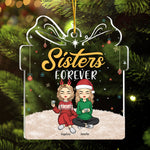 Custom Name Christmas Besties Gifts for Friends - Personalized Ornament