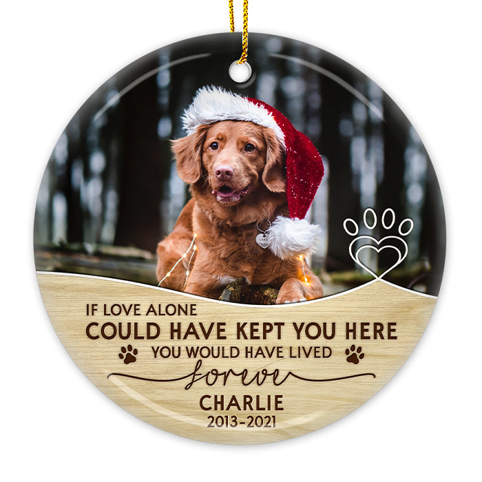 Custom Pet Photo Memorial Keepsake - Personalized Ornament
