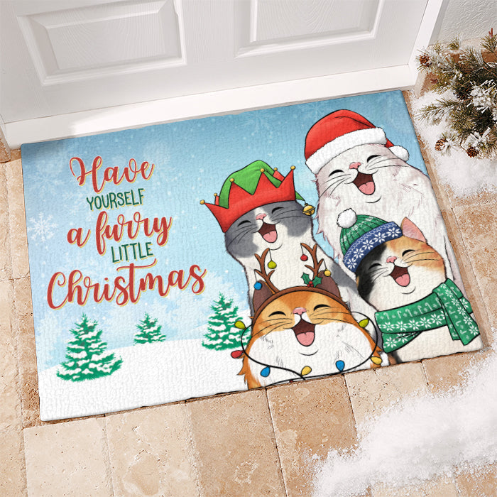 Merry Christmas Ya Filthy Animal - Cat Personalized Custom Decorative Mat -  Christmas Gift For Pet Owners, Pet Lovers