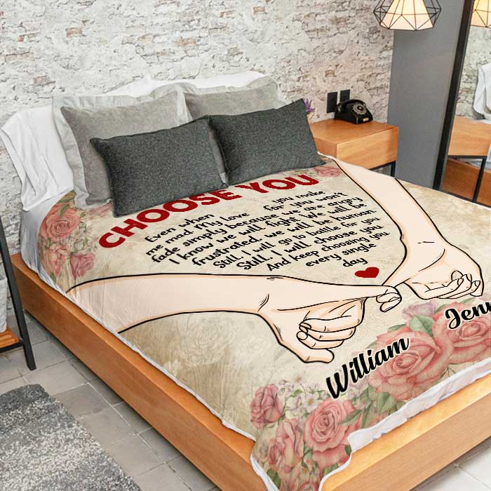 Custom Name I Will Choose You Couple Gifts - Personalized Blanket