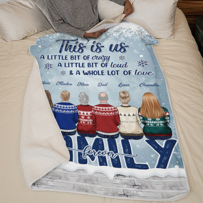 Custom Name Christmas Family Gifts - Personalized Blanket