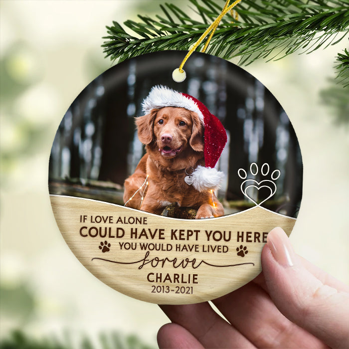 Custom Pet Photo Memorial Keepsake - Personalized Ornament