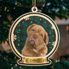 Here Comes Santa Paws - Personalized Custom Round Shaped Wood Photo Christmas Ornament - Upload Image, Gift For Pet Lovers, Christmas Gift