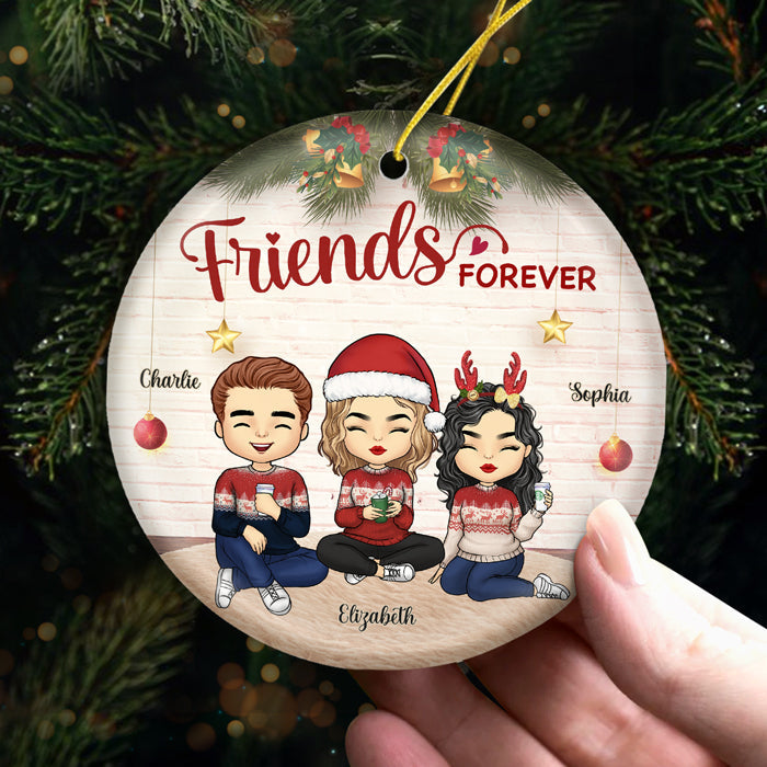 Custom Name Christmas Friends Gifts - Personalized Ornament