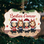 Custom Name Besties Christmas Gifts for Friends - Personalized Ornament