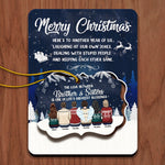 Custom Name Christmas Gifts for Brothers and Sisters - Personalized Pop Out Ornament Card