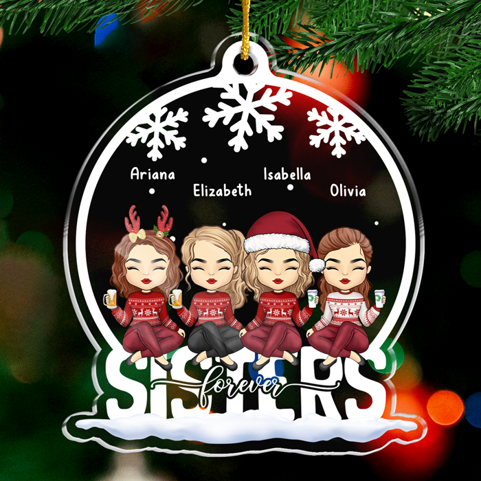 Custom Name Christmas Belles Gifts for Friends - Personalized Ornament