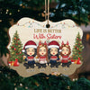 With Sisters, Life Is Always Better - Personalized Custom Benelux Shaped Wood Christmas Ornament - Gift For Bestie, Best Friend, Sister, Birthday Gift For Bestie And Friend, Christmas Gift