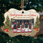 Custom Name Christmas Sister Gifts for Best Friends - Personalized Ornament