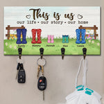 Custom Name Family Boot Design - Personalized Key Holder