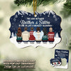 Dealing With Stupid People & Keeping Each Other Sane - Personalized Custom Christmas Wooden Card With Pop Out Ornament - Gift For Family, Christmas Gift