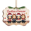 Besties Forever And Always - Personalized Custom Benelux Shaped Wood Christmas Ornament - Gift For Bestie, Best Friend, Sister, Birthday Gift For Bestie And Friend, Christmas Gift