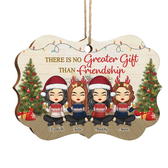 Custom Name Christmas Friendship Gifts for Besties - Personalized Ornament