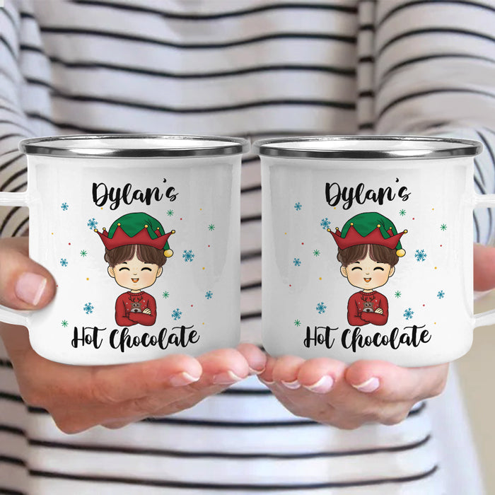 Custom Name Christmas Hot Chocolate Gifts for Kids - Personalized Camp Mug
