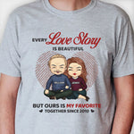 Custom Name Love Story Anniversary Gifts for Couples - Personalized Apparel