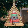 Under The Christmas Tree - Personalized Custom Christmas Tree Shaped Wood Christmas Ornament - Gift For Pet Lovers, Christmas Gift