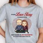 Custom Name Love Story Anniversary Gifts for Couples - Personalized Apparel