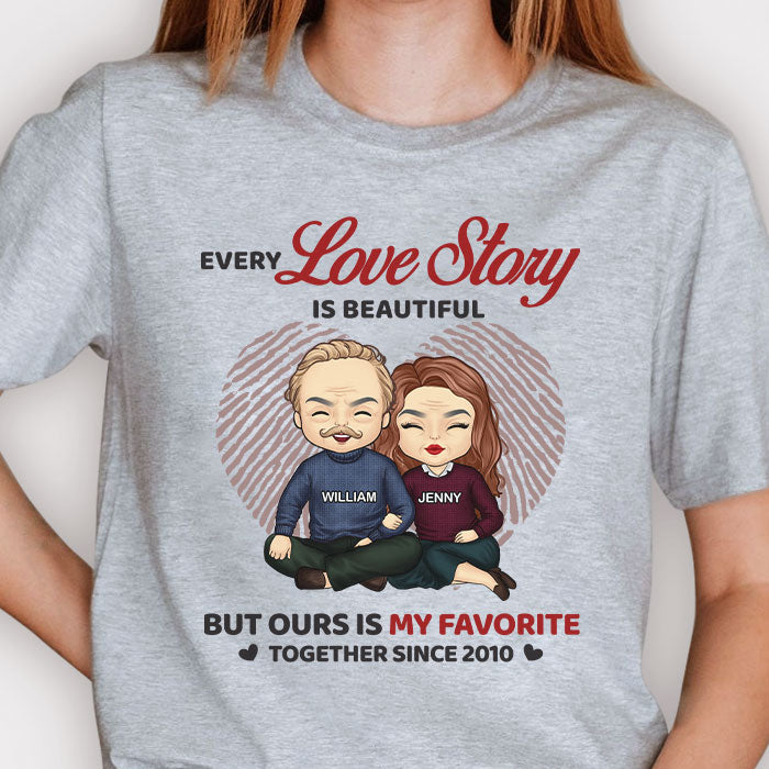 Custom Name Love Story Anniversary Gifts for Couples - Personalized Apparel