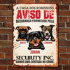 Damos uma dentada no crime Portuguese - Funny Personalized Dog Metal Sign