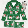 Christmas Is Coming Aztec Pattern - Dog & Cat Personalized Custom Face Photo Pajamas - Upload Image, Christmas Gift For Pet Owners, Pet Lovers