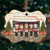 The Fun And Laughter Made Us Friends - Personalized Custom Benelux Shaped Wood Christmas Ornament - Coworker, Office, Employee Appreciation, Farewell Gift, Work Friend, Colleagues Friendship