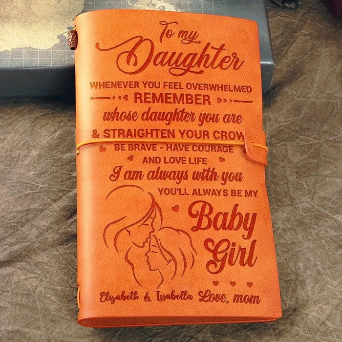 I'm Always With You - Personalized Vintage Journal - Gift For Daughter