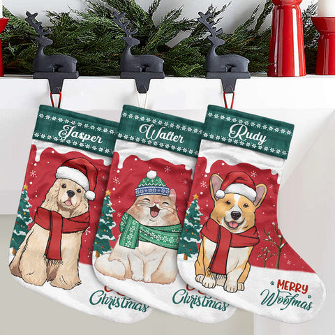 Custom Name Dog Christmas Gifts - Personalized Christmas Stocking