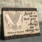 Custom Name Forever Love Couple Gifts - Personalized Canvas
